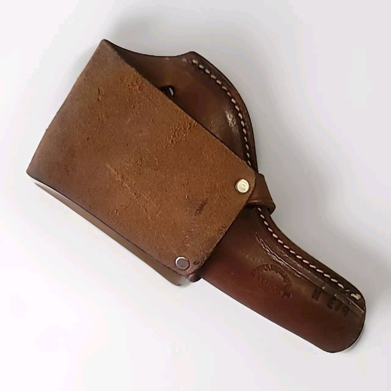 Brauer Bro's MFG. CO. St. Louis Brown Leather Basketweave Holster H E/9