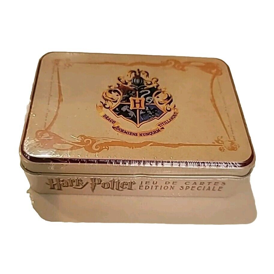 Sealed Harry Potter SE Playing Cards 2 Deck Set w/House Crest Keepsake Tin NEW