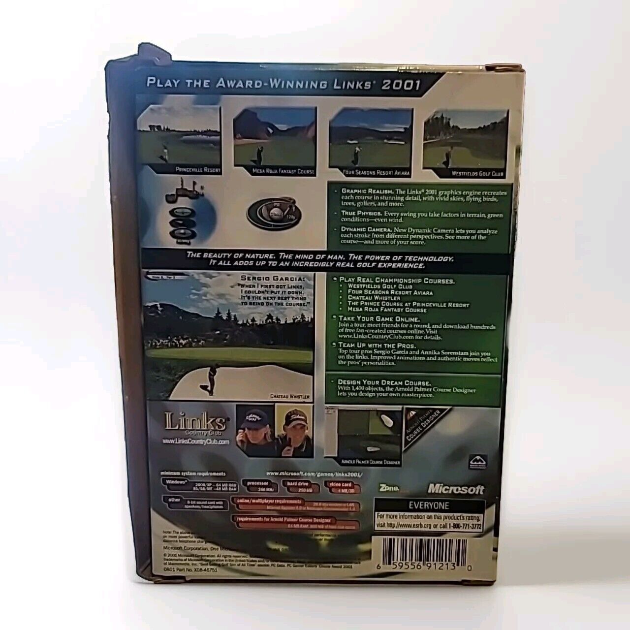 Links Golf Simulation 2001 Microsoft PC Game 3 CD’s