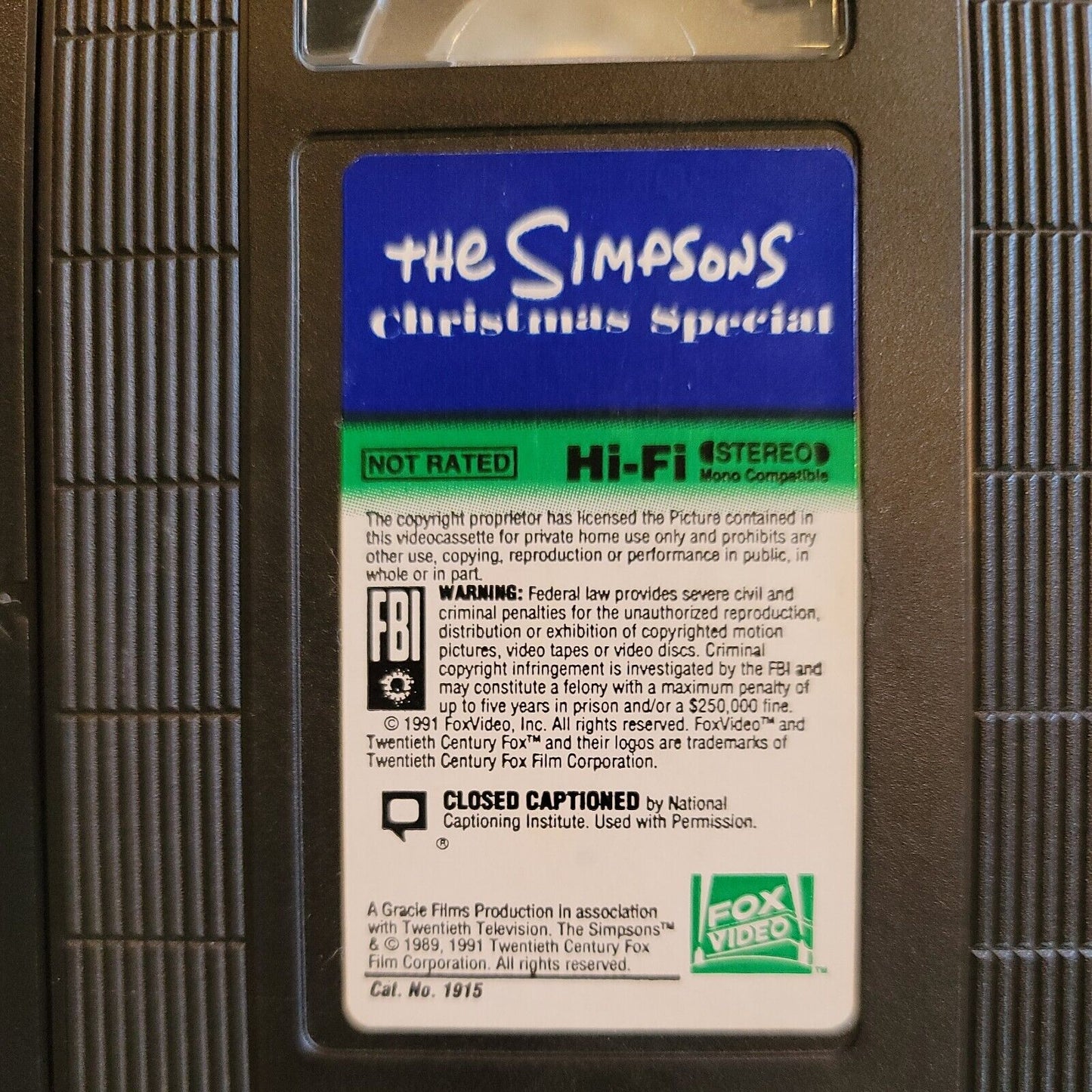 The Simpsons Christmas Special (VHS, 1991) SB10