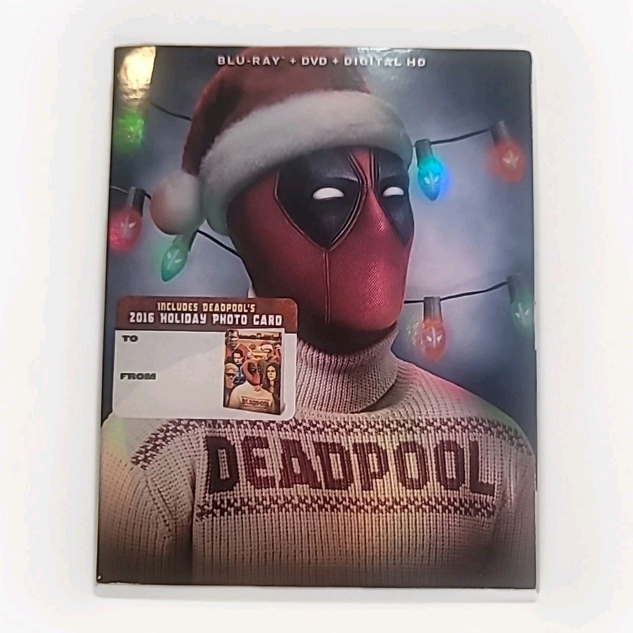 DEADPOOL (2016 DVD•Blu-ray) Holiday Photo Card •Slipcover•Walmart Exclusive