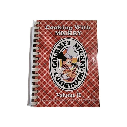 Disney Cooking with Mickey Mouse Volume 2 Vintage Cookbook Hardback Spiral Bound