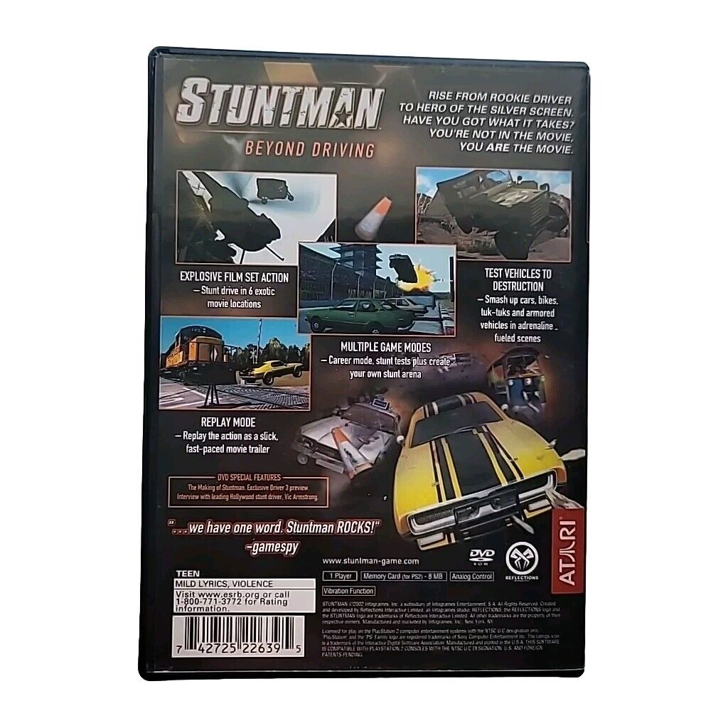 Stuntman PS2 (Playstation 2) CIB COMPLETE WITH MANUAL Tested 