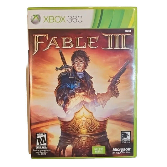 Fable III 3 Microsoft Xbox 360 CIB Complete Video Game Exclusive Fantasy Tested