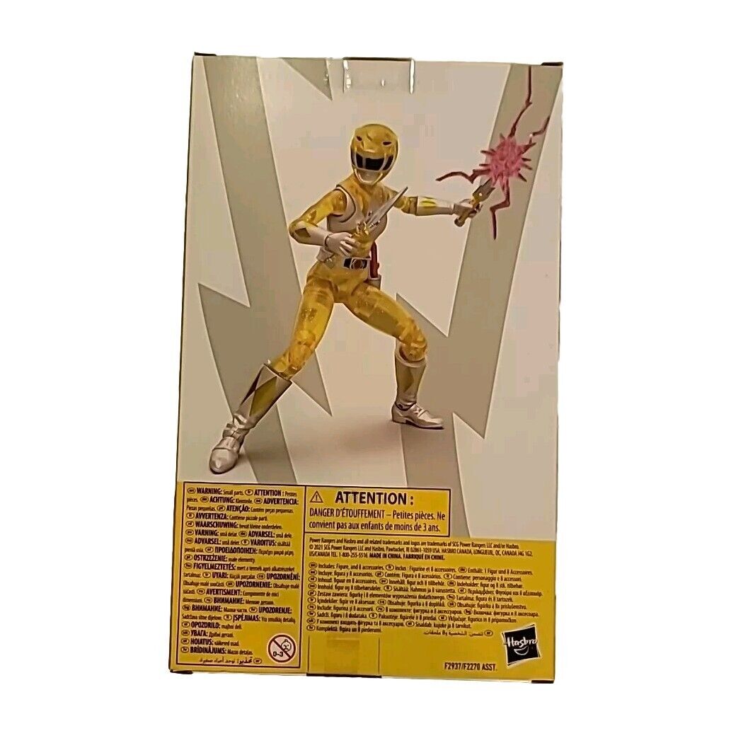 Power Rangers Lightning Collection Mighty Morphin Metallic Yellow Ranger Figure