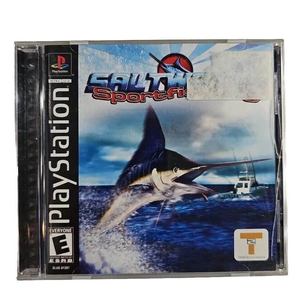 Saltwater Sportfishing (PlayStation 1, 2001) Complete Tested Working - Free Ship