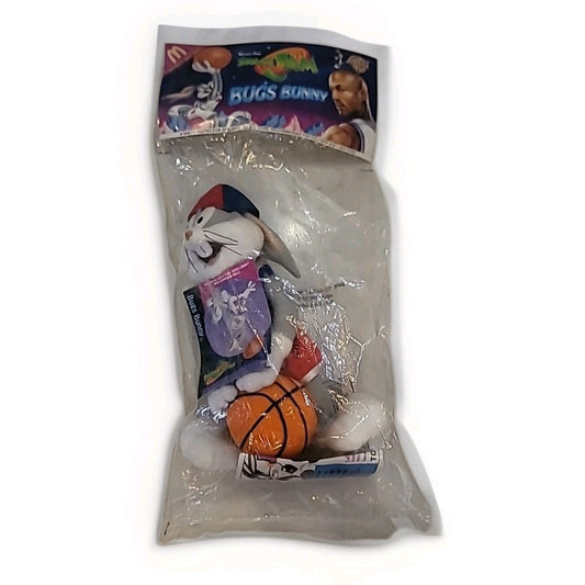 NEW! Space Jam Bugs Bunny McDonalds Plush Toy Movie Collectible 1996 Happy Meal