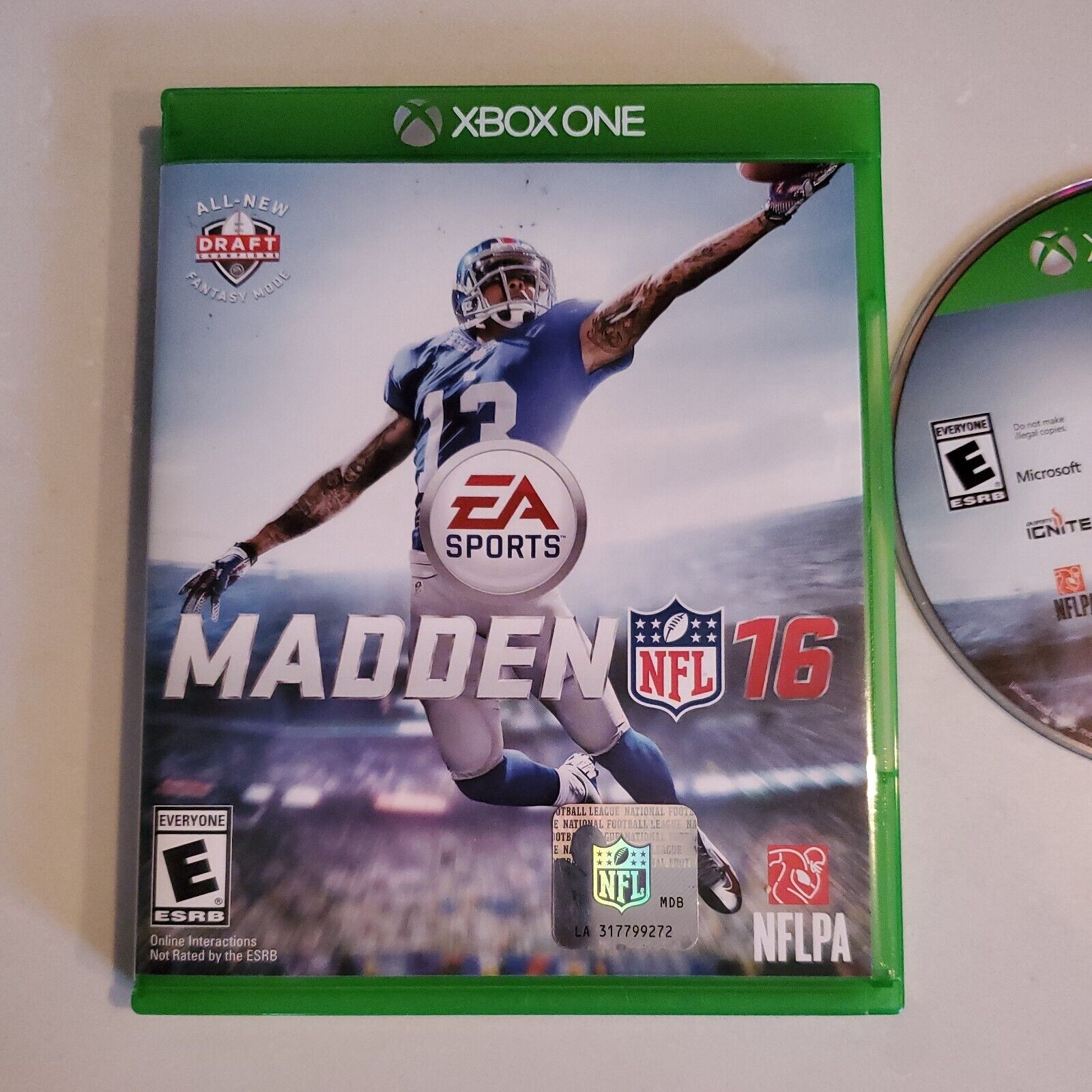 Madden NFL 16 (Microsoft Xbox One, 2015) No Manual SB2