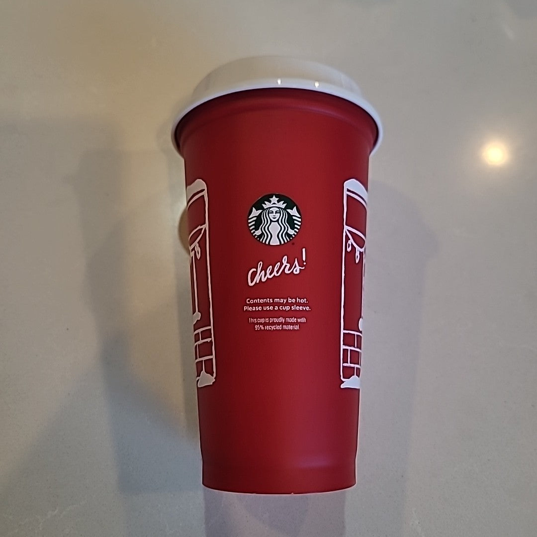 2025 Starbucks Reusable 16 Oz Red Holiday Cup (Limited Edition)