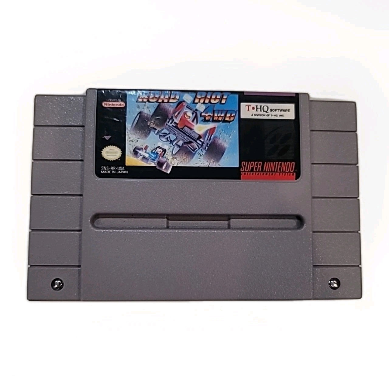 Snes Label Road Riot 4WD Super Nintendo SNES - Authentic & Tested! Clean Label ...