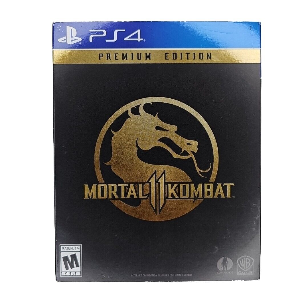 Mortal Kombat 11 Premium Edition Sony PlayStation 4 PS4 Steel Book With Sleeve