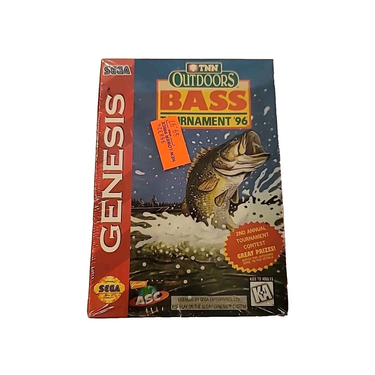 TNN Outdoors Bass Tournament '96 (Sega Genesis, 1996) Brand New Factory Sealed 