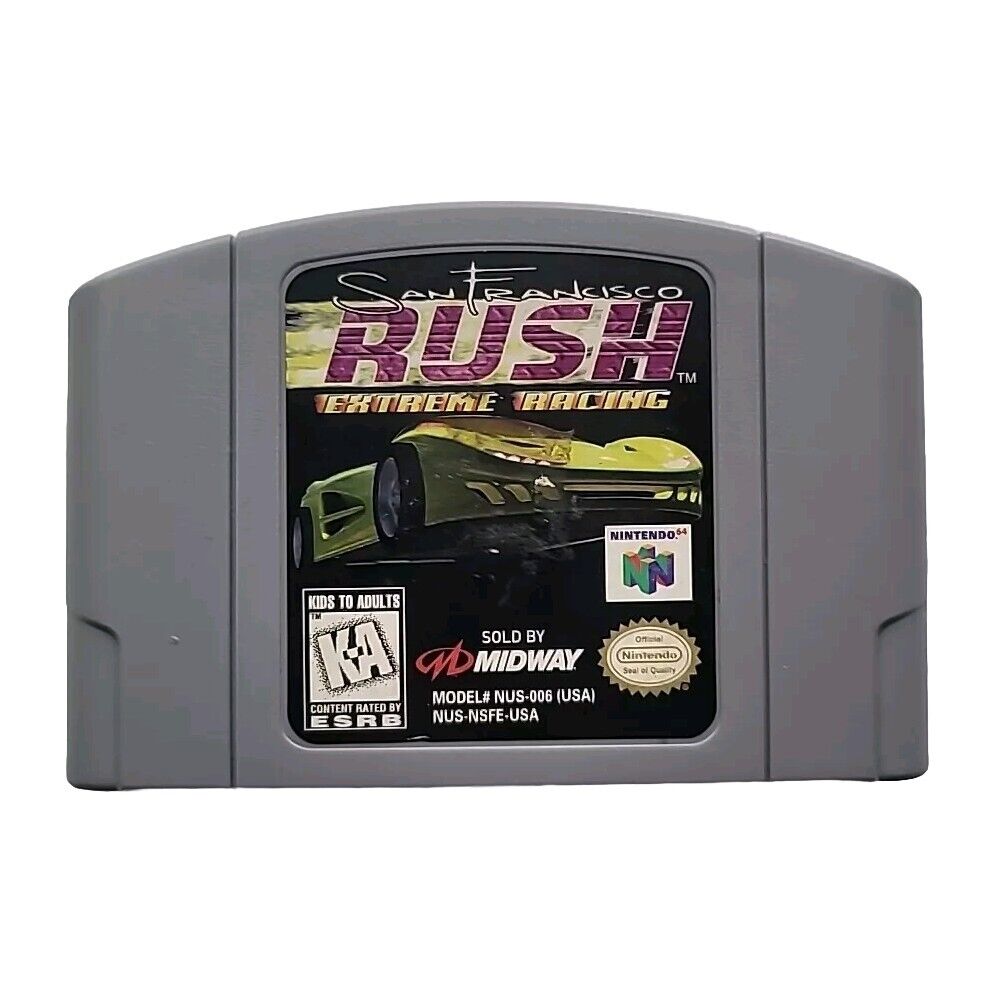 San Francisco Rush Extreme Racing Nintendo 64 N64 Authentic Video Game Tested