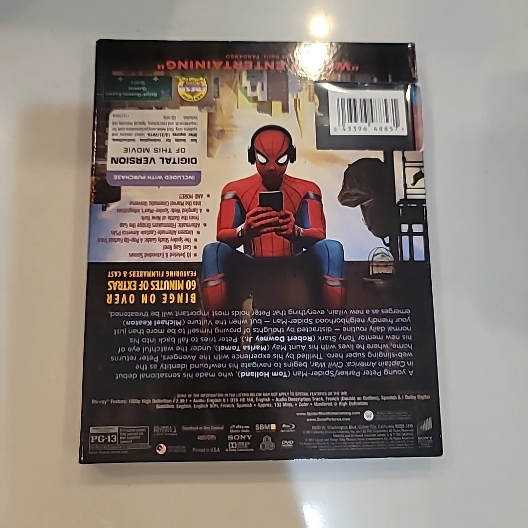 Spider-Man: Homecoming (Blu-ray/DVD, 2017)