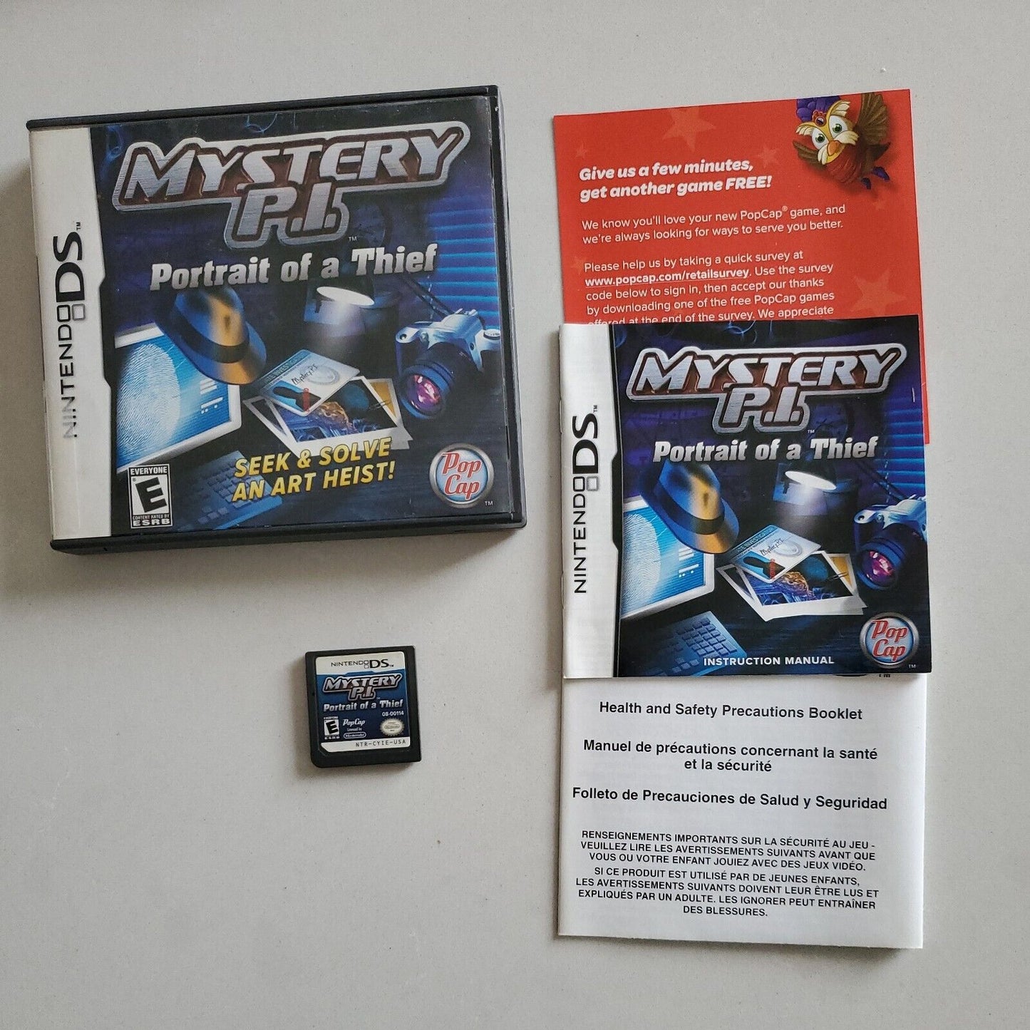 MYSTERY P.I.: PORTRAIT OF A THIEF NINTENDO DS GAME 3DS 2DS LITE DSI XL Complete