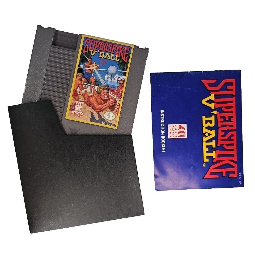 Super Spike V'Ball (NES, 1990) Cartridge, Manual And Sleeve Tested