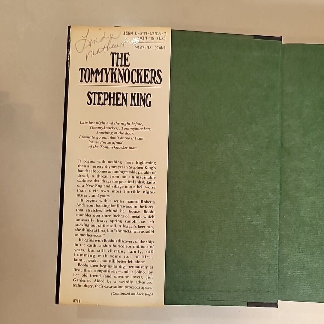 THE TOMMYKNOCKERS by Stephen King ~1987 Hardcover. 1st Edition 1st Printing