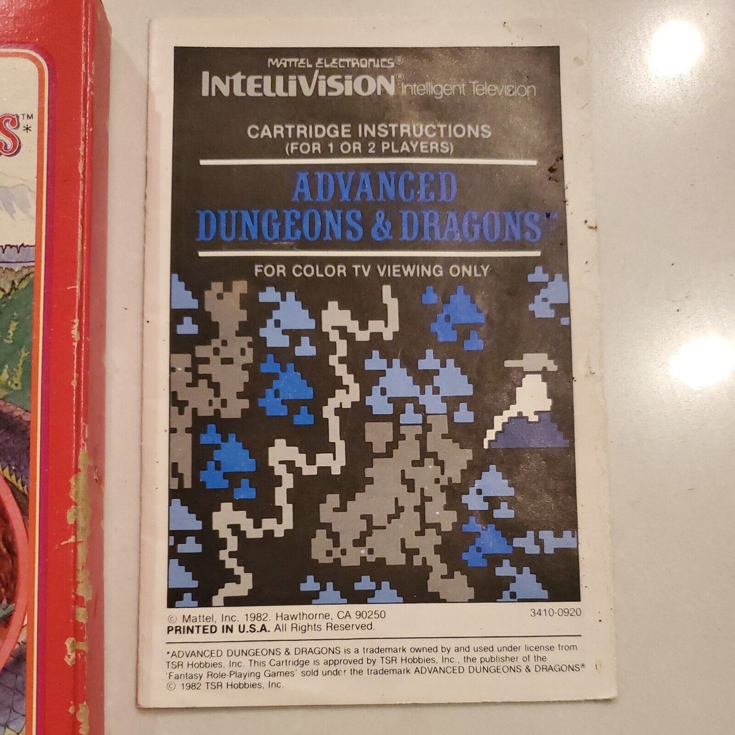 INTELLIVISION ADVANCED DUNGEONS & DRAGONS CLOUDY MOUNTAIN BOXED CIB Complete SB9