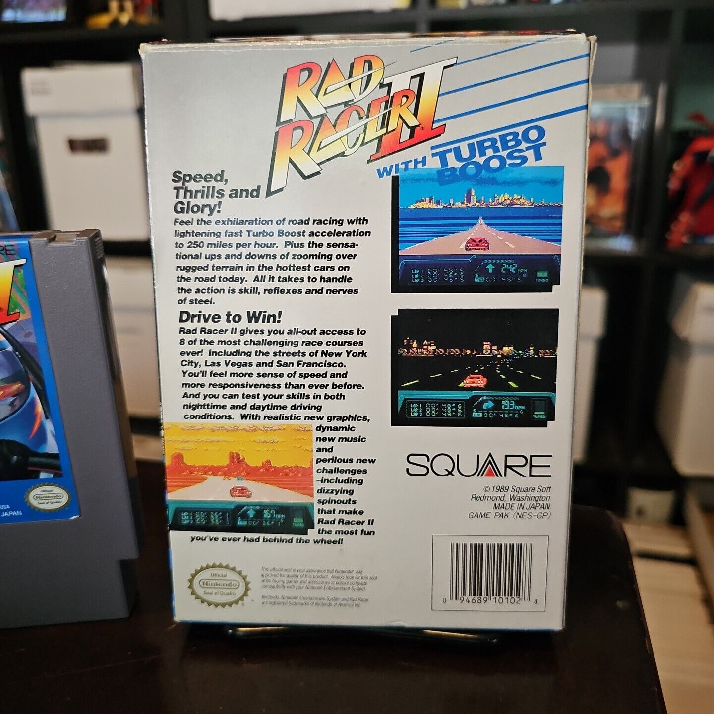 Rad Racer II 2 Nintendo NES CIB Complete Manual Box Cartridge SQUARE Authentic