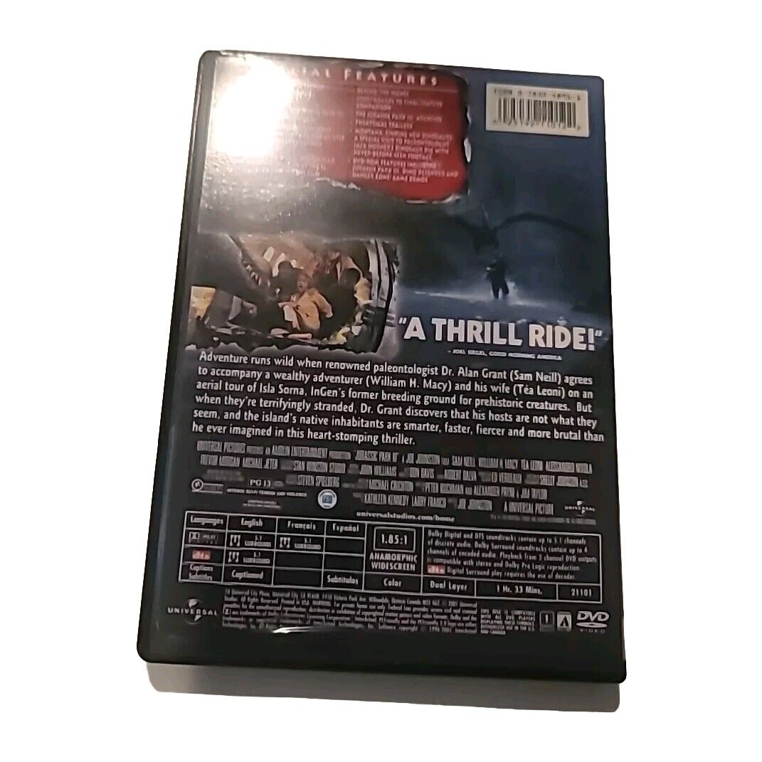 Jurassic Park III (DVD, 2001, Widescreen Collectors Edition) Action & Adventure