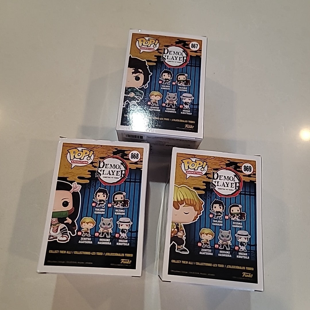 Demon Slayer Funko Pop Lot (867, 868, 869)
