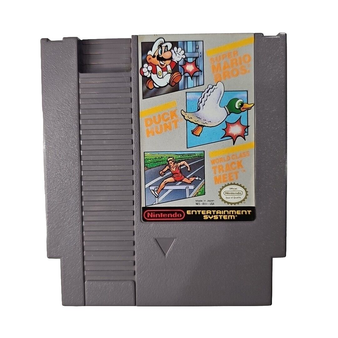 Super Mario Bros Duck Hunt, & World Class Track Meet Nintendo NES Catridge Only