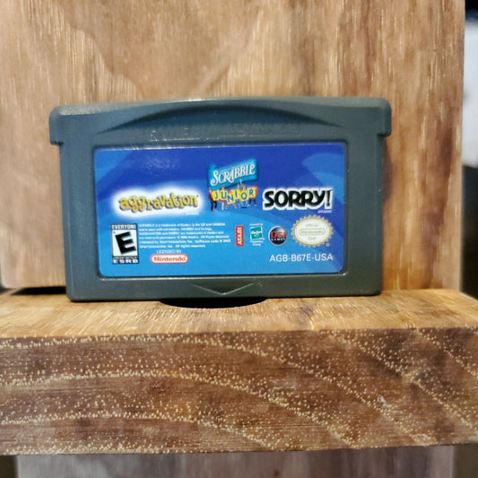 Sorry/Aggravation/Scrabble Junior (Nintendo Game Boy Advance, 2005) GBA