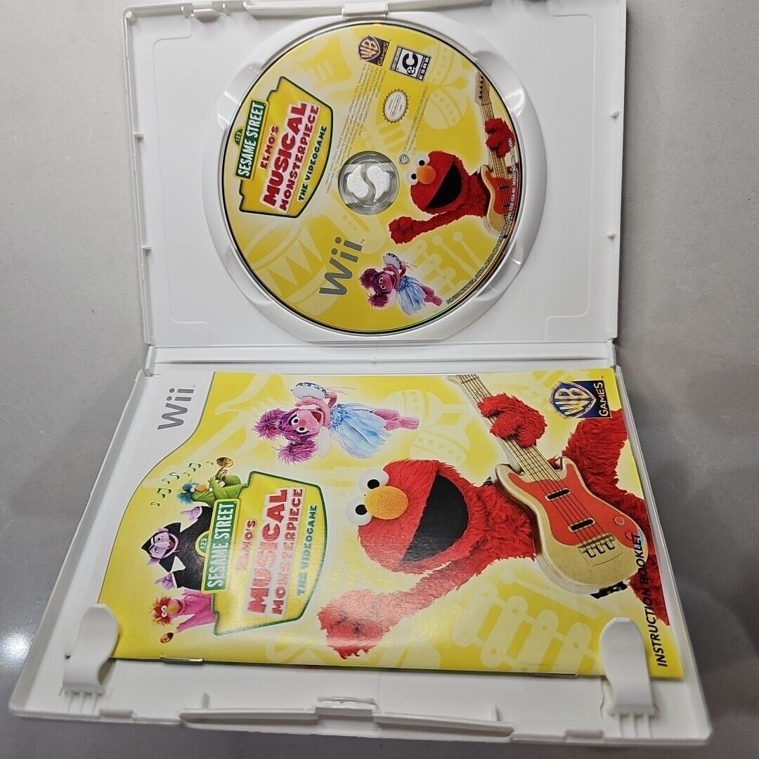 Sesame Street Elmo's Musical Monsterpiece Nintendo Wii Complete W/Manual