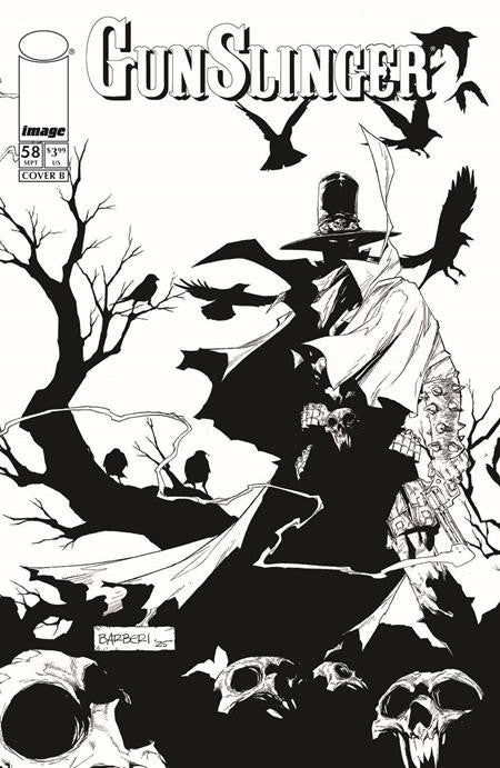 Gunslinger Spawn #58 CVR B Carlo Barberi B&W Black and White