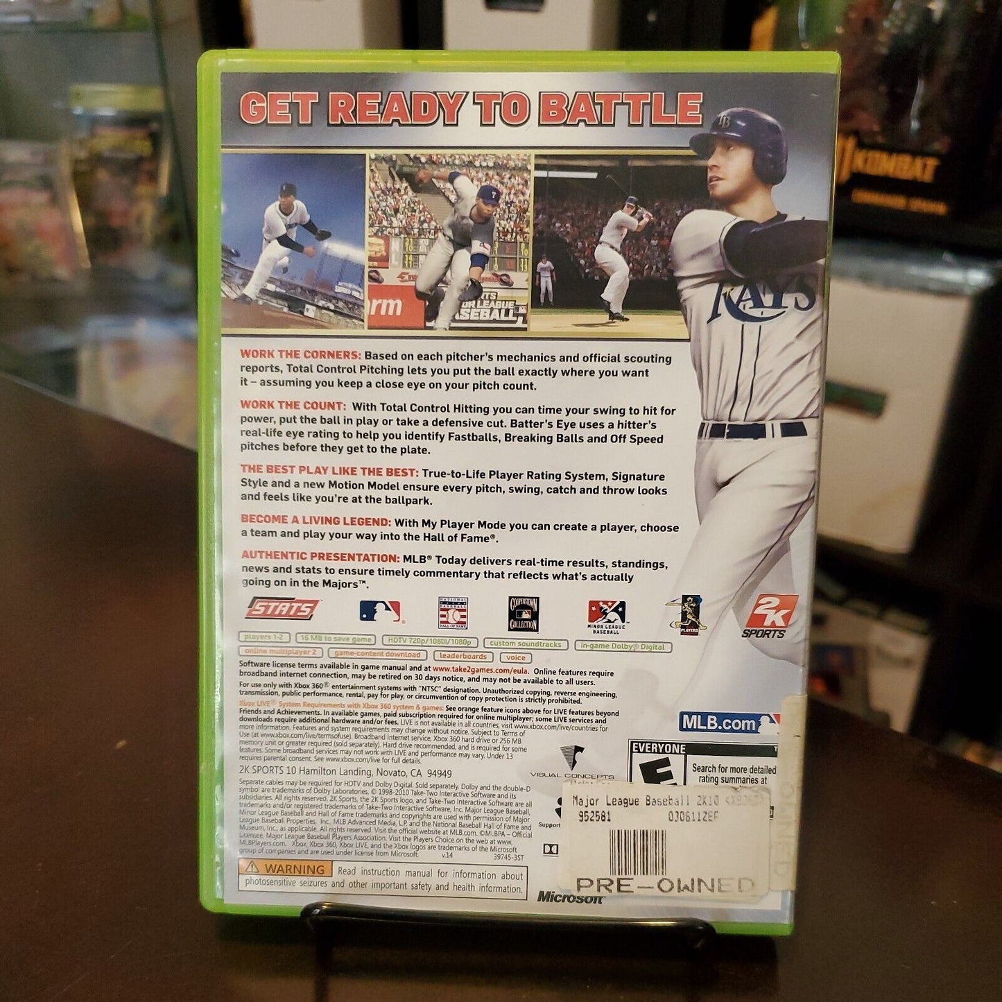 Major League Baseball 2K10 2010 Microsoft Xbox 360 Complete With Manual B1