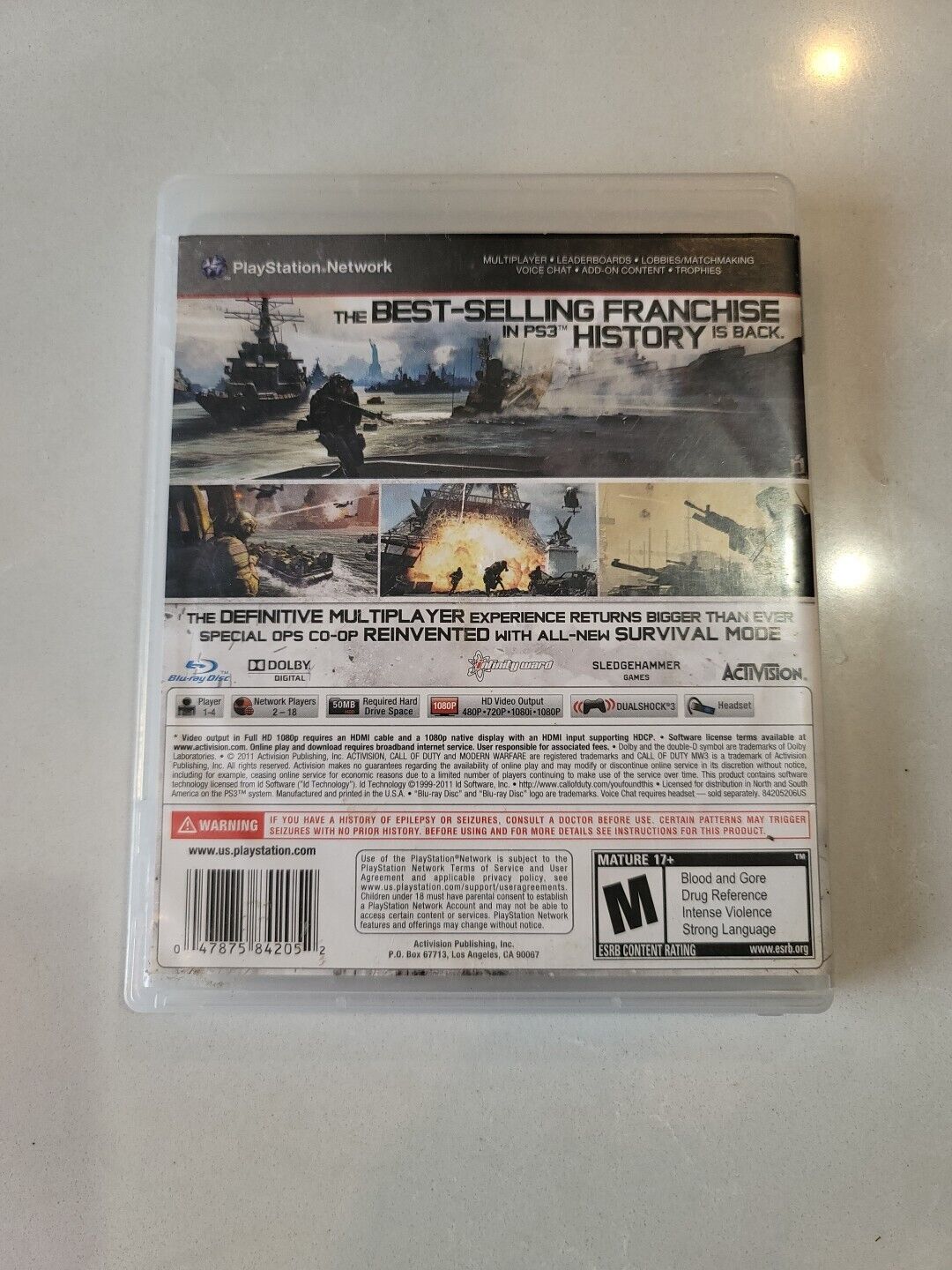 Call of Duty: Modern Warfare 3 (Sony PlayStation 3, 2011) CIB