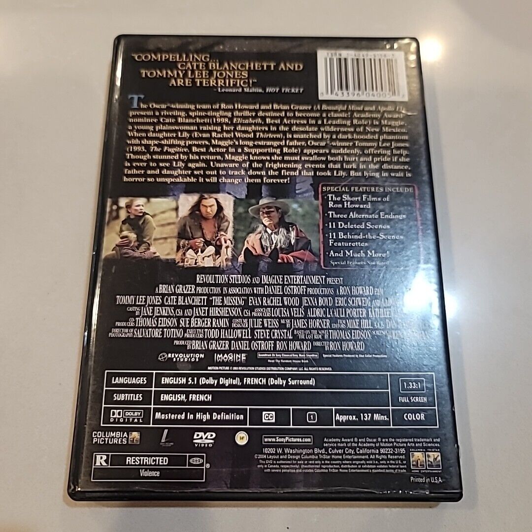 THE MISSING - Crime,Mystery,Thriller DVD (Discs Are Excellent Condition)