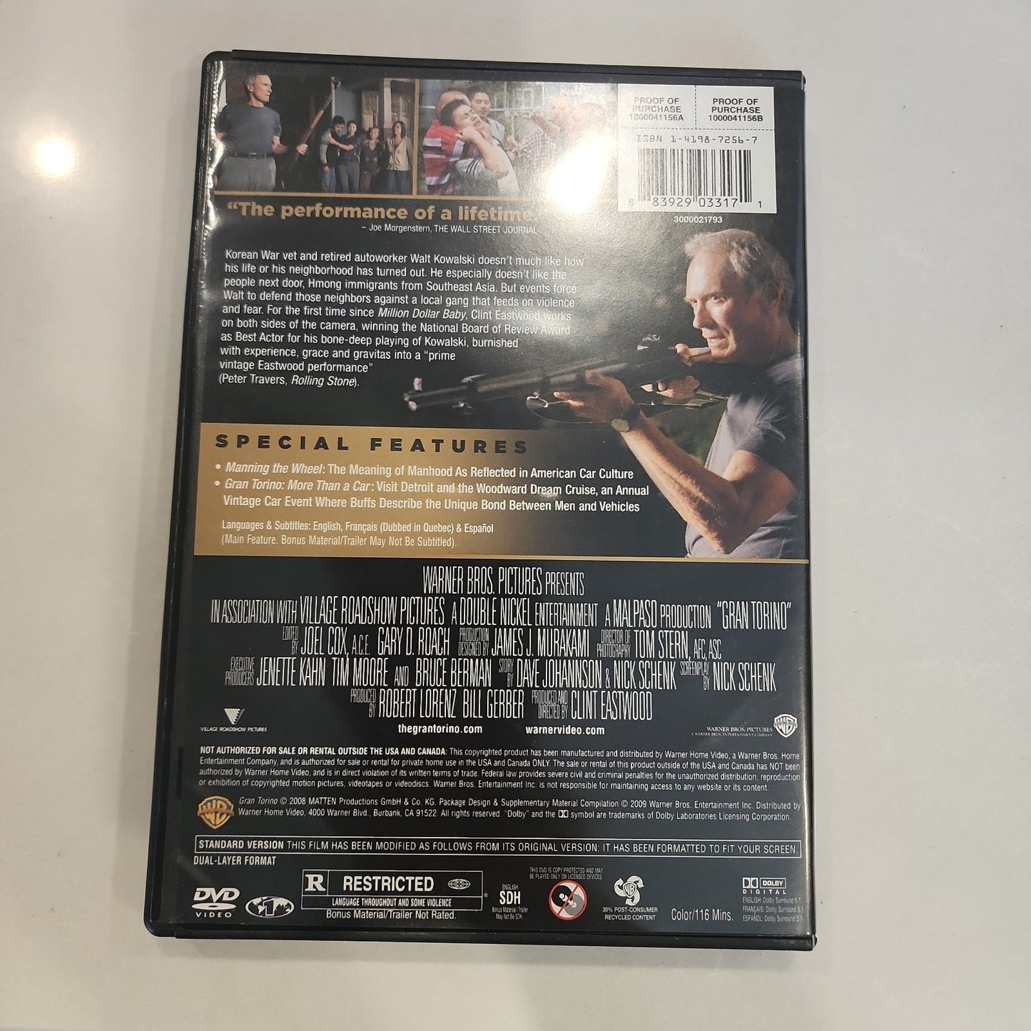 Gran Torino (DVD, 2009, Widescreen)