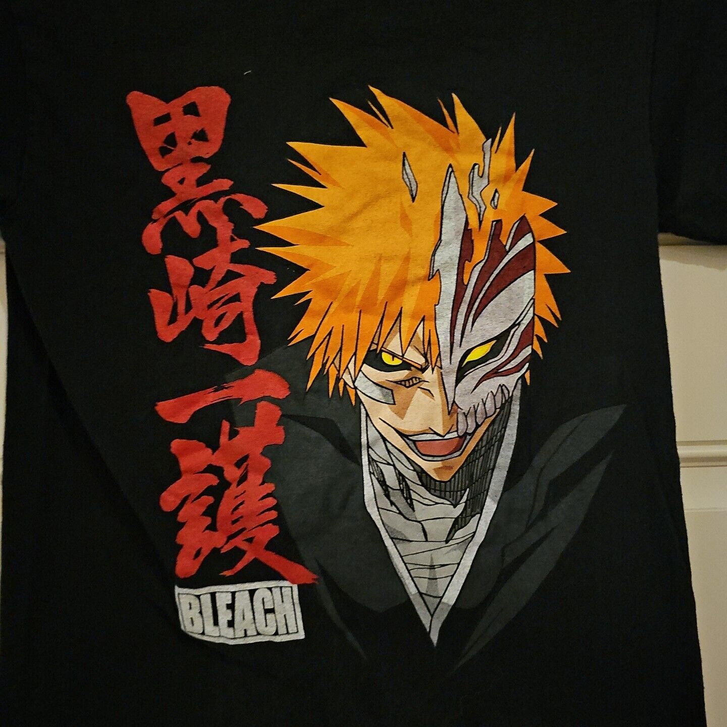 Ripple Junction BLEACH Ichigo Kurosaki Black Manga Men's Black T-Shirt S