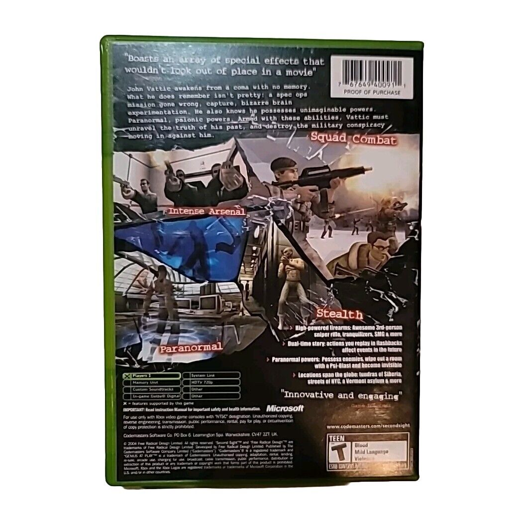 Second Sight (Microsoft Xbox, 2004) 