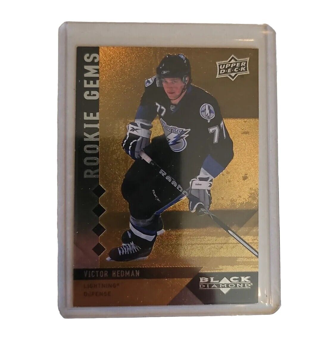 2009-10 UD Black Diamond Rookie Gems GOLD Victor Hedman 07/10 RC Quad Diamond