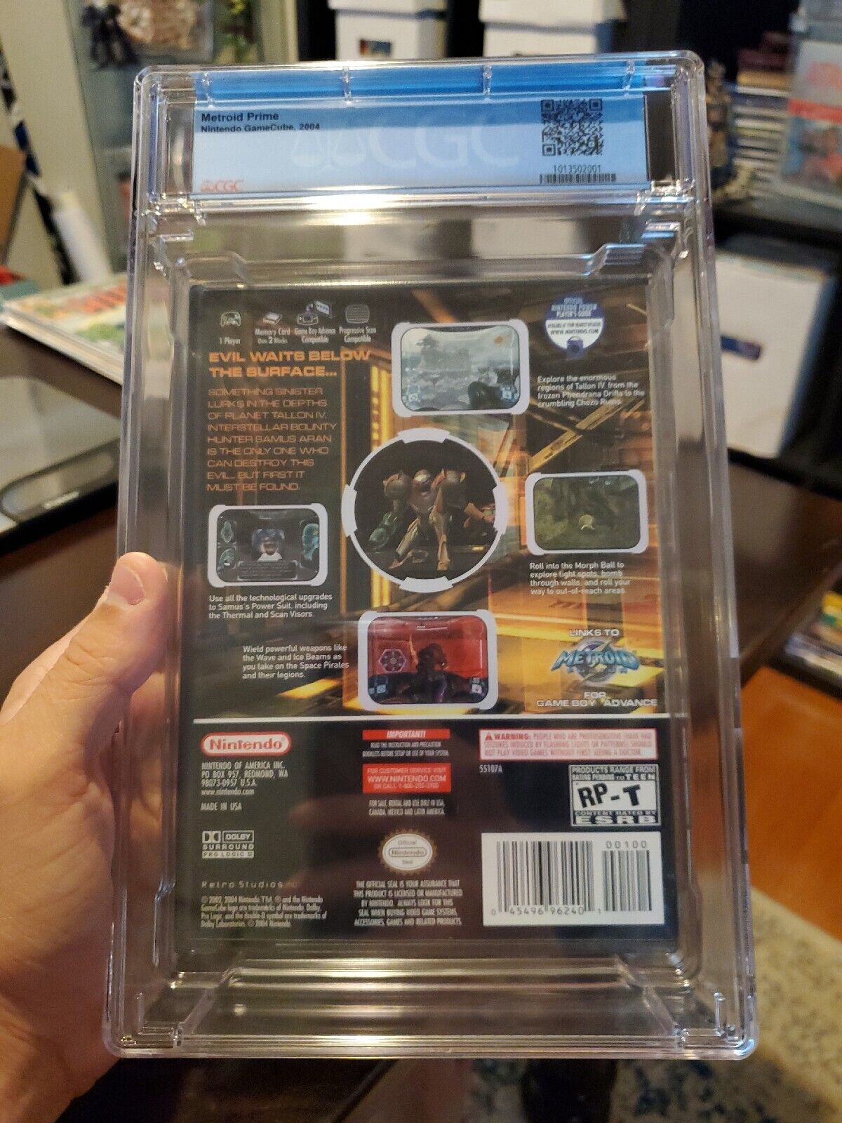 2004 Nintendo Gamecube Metroid Prime w/ Echoes Bonus Disc WATA CGC 9.2 A+ Seal