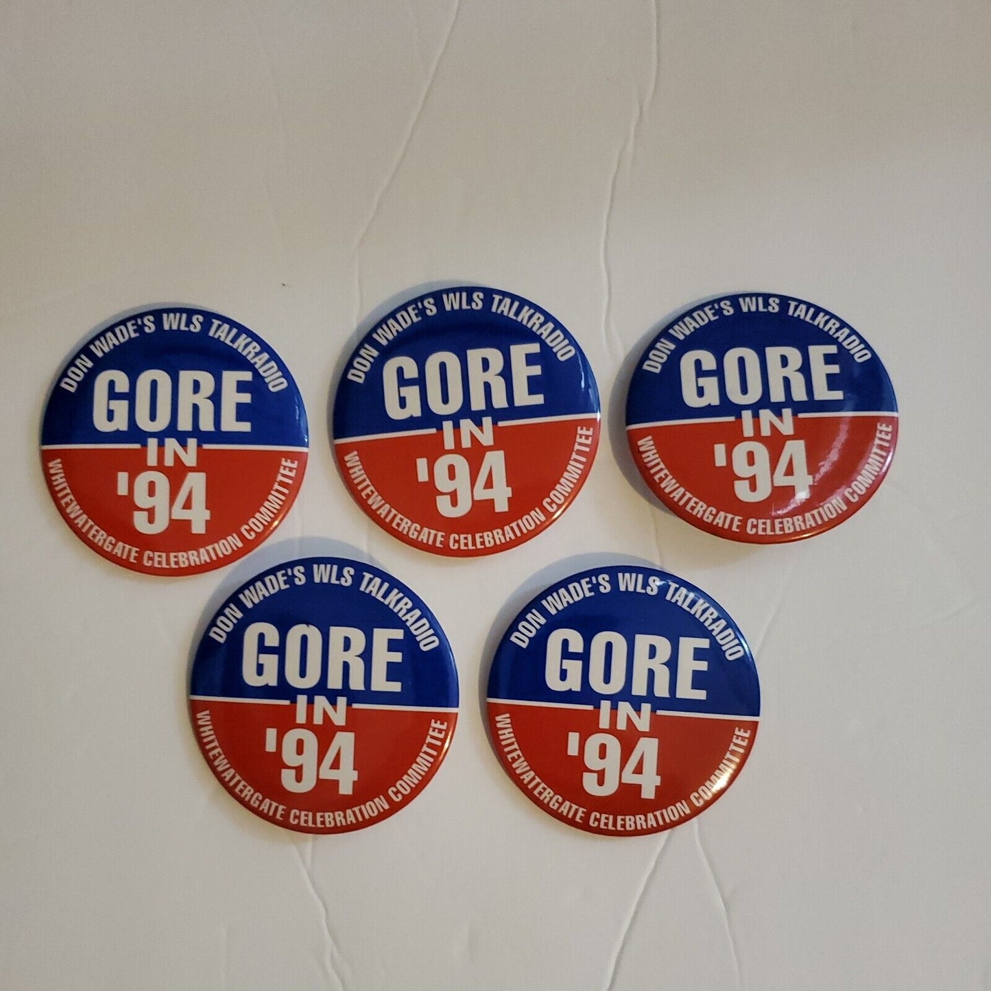 DEMOCRATIC CAMPAIGN PINBACK BUTTONS Al Gore 94 1994 E1