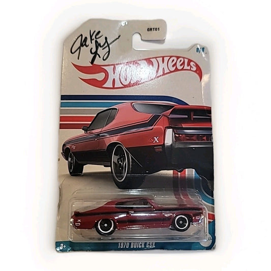 Hot Wheels 1970 BUICK GSX Red 8/8 Signed Jake Ly
