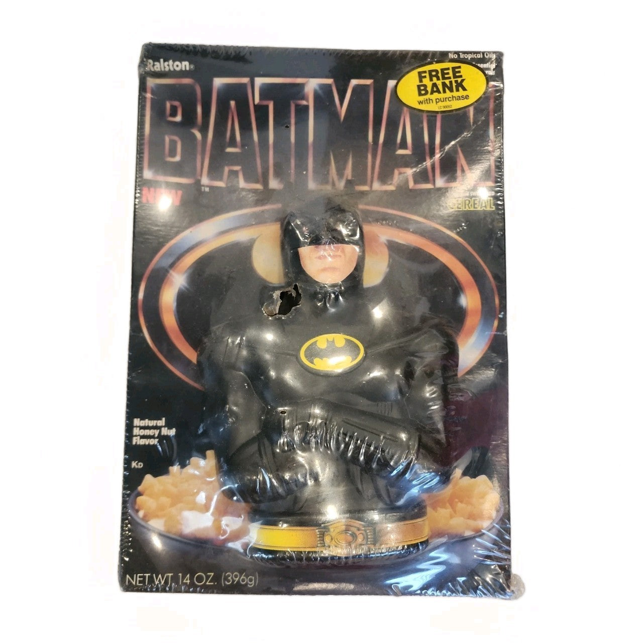1989 Ralston Batman Cereal Full Box Factory Sealed w/Free Bank & T-Shirt Offer