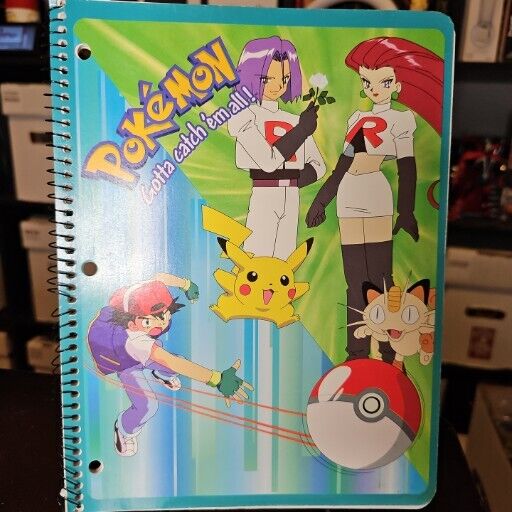 Vintage 1999 Pokemon 3 Ring Paper Spiral Gotta Catch 'em All 56 PAGES