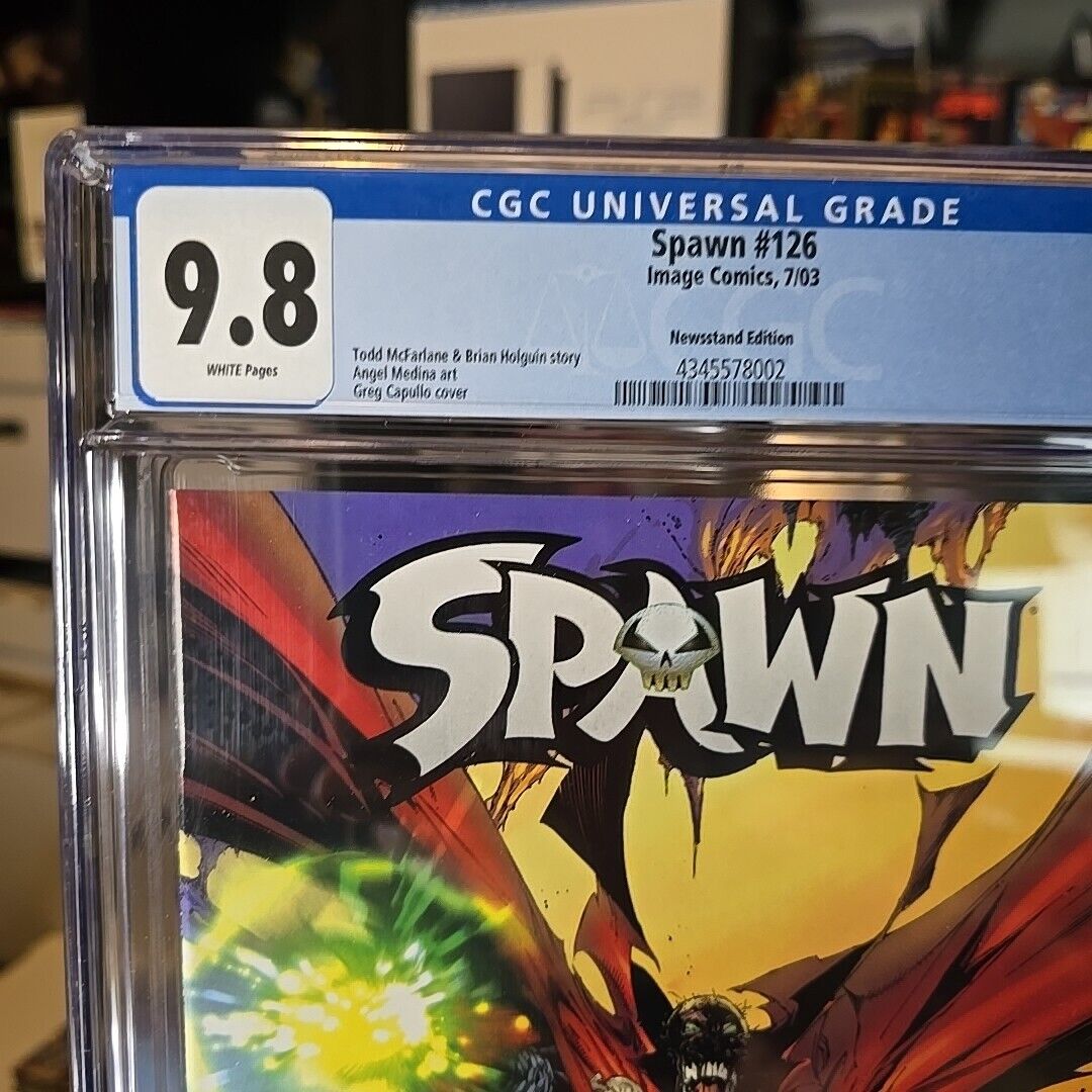 2003 Spawn #126 NEWSSTAND VARIANT GRADED CGC 9.8 WP RARE CENSUS POP 1