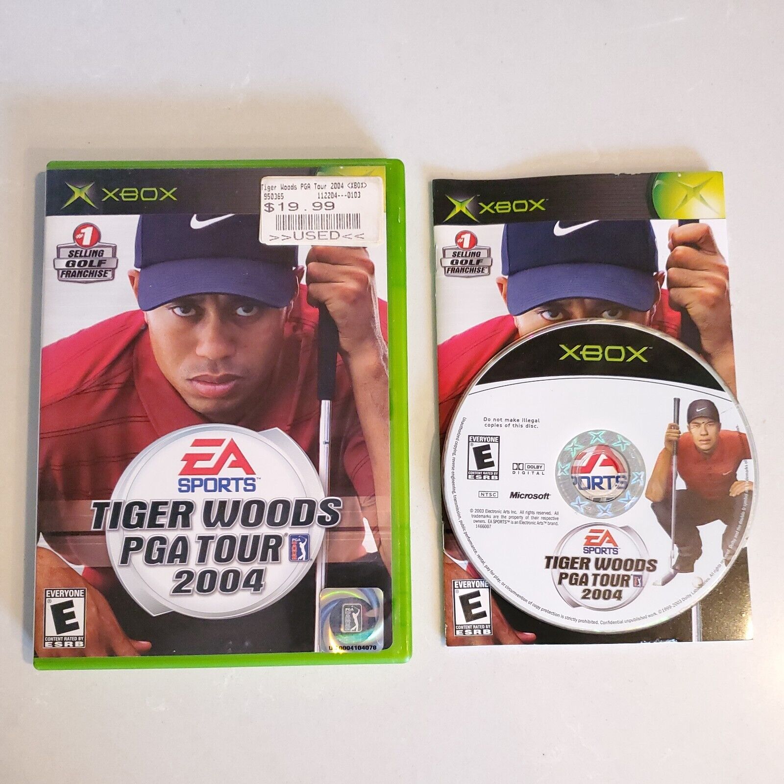 Tiger Woods PGA Tour 2004 (Microsoft Xbox, 2003) Complete w/ Manual CIB SB2