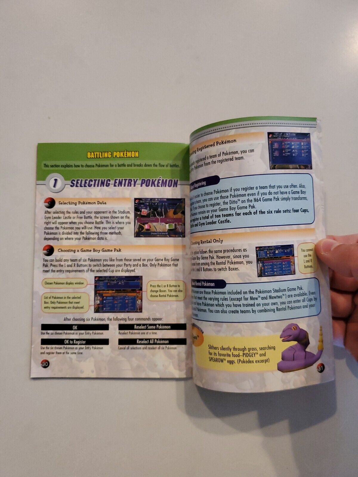 Pokemon Stadium Nintendo 64 Video Game Instruction Booklet Manual Only N64