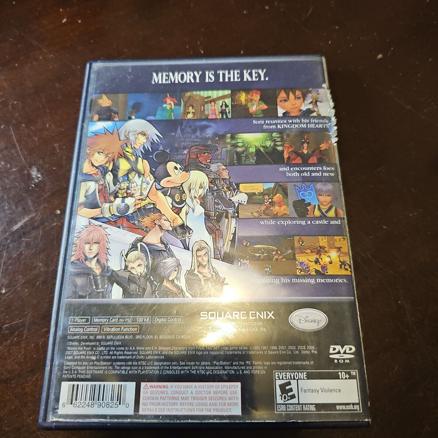 Kingdom Hearts Re: Chain of Memories (PlayStation 2, 2008) Complete Tested 