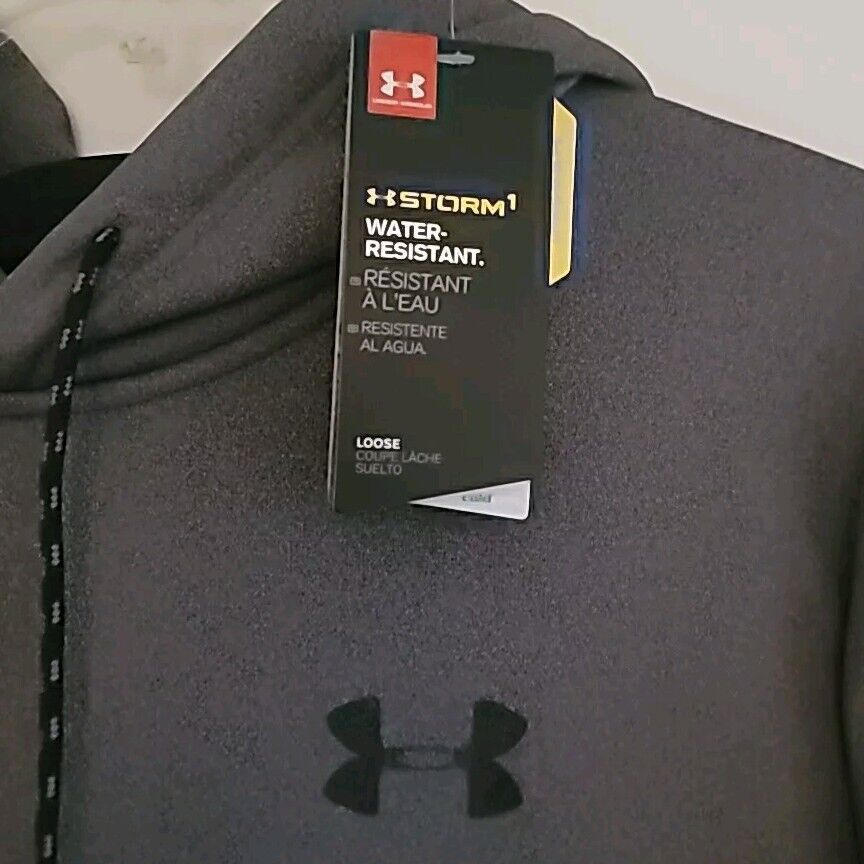 Under Armour Storm 1 Hoodie Mens Large Gray Loose Athletic Pullover 