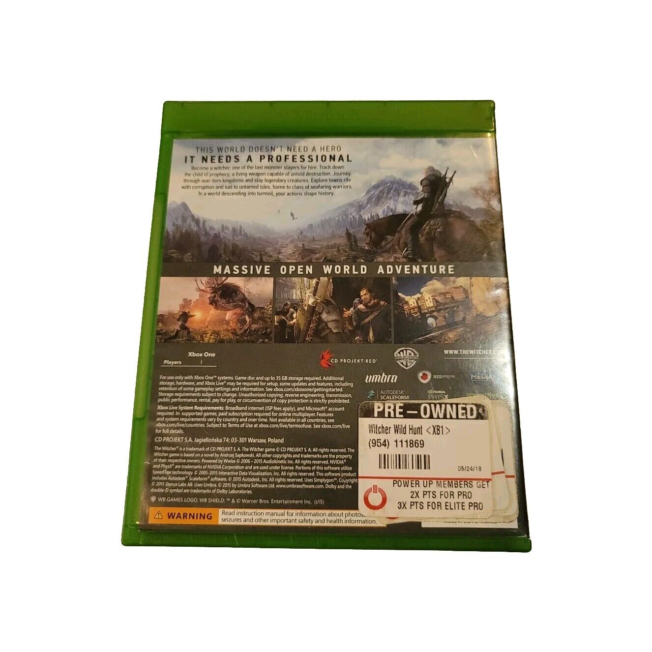 The Witcher : Wild Hunt Microsoft Xbox One