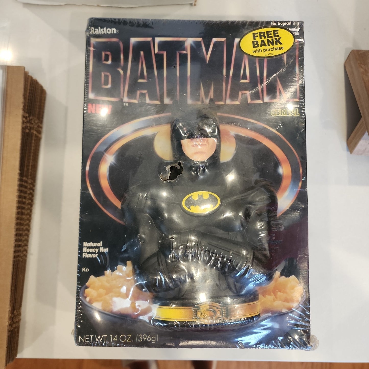 1989 Ralston Batman Cereal Full Box Factory Sealed w/Free Bank & T-Shirt Offer