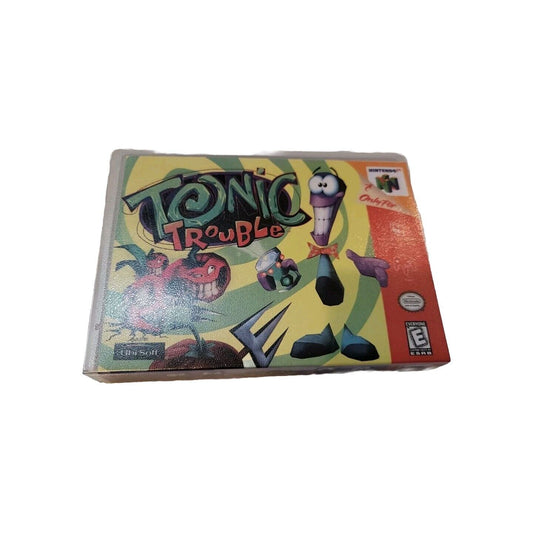 Tonic Trouble (Nintendo 64 N64, 1997) Authentic Cart and Game Case