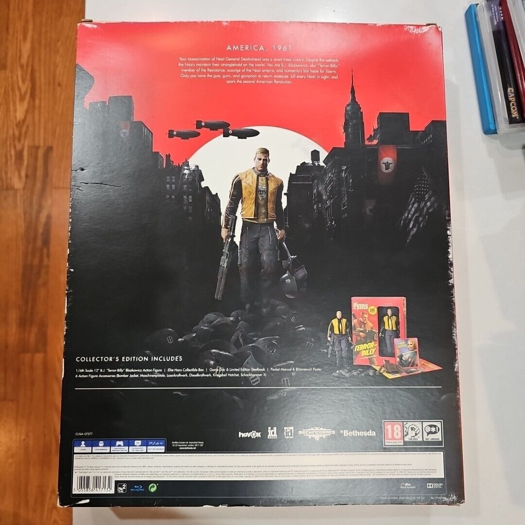 Wolfenstein 2 II The New Colossus Collector's Edition PS4 CIB COMPLETE